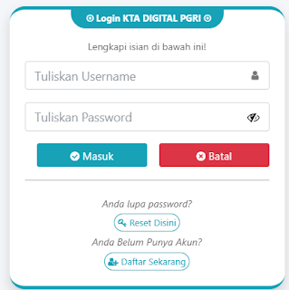 Register PGRI Tebo - Persatuan Guru Republik Indonesia Cabang Tebo